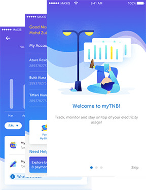 myTNB app to track your energy consumption at home